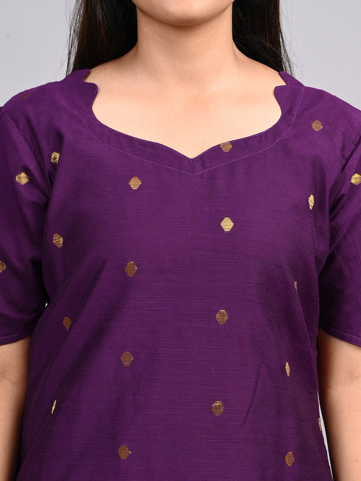 Purple Raw Silk 3-Piece Set | Elegant Traditional Outfit with Subtle Sheen (Copy)