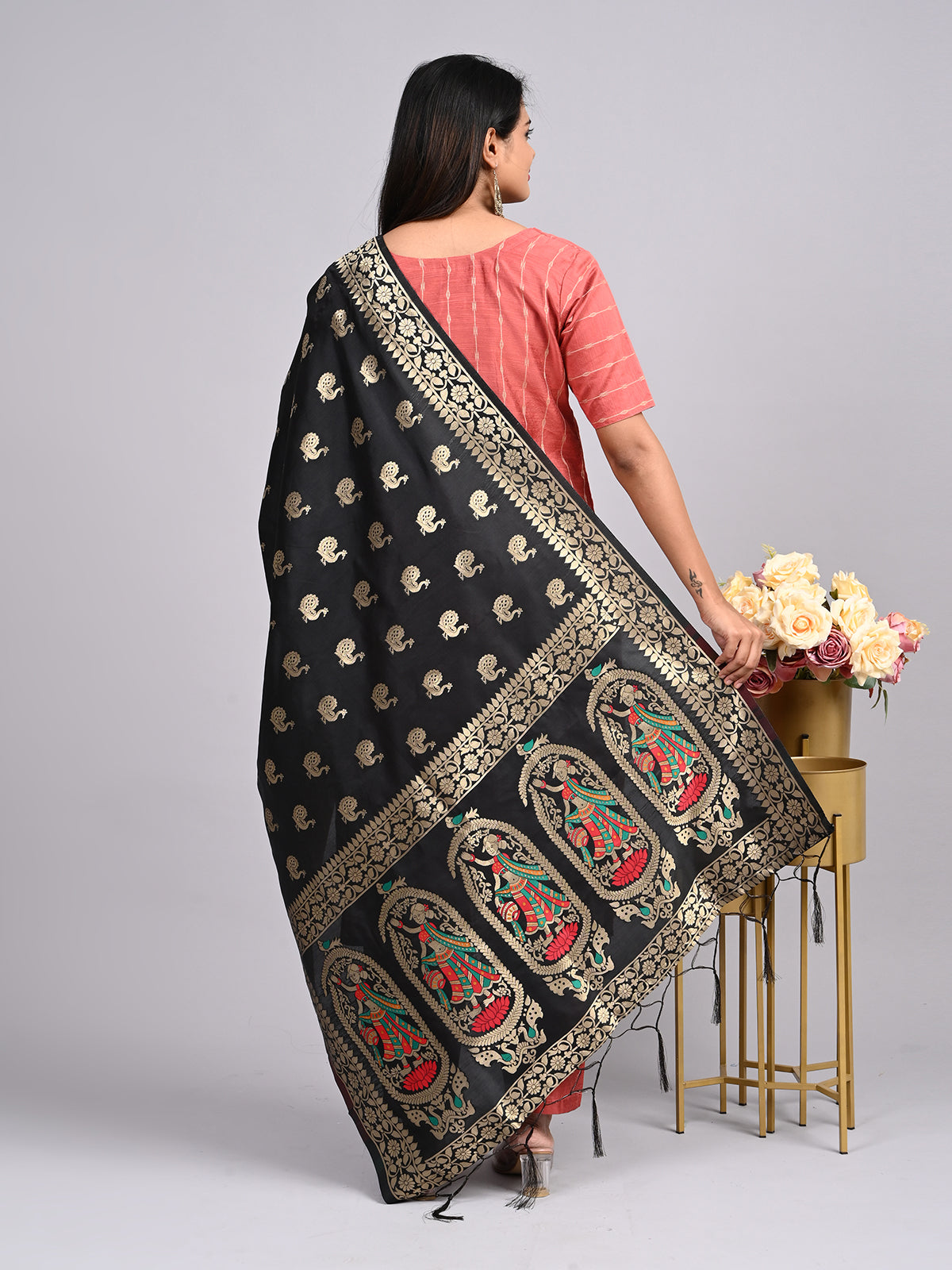 Raw Silk 3pc Set – Traditional & Casual Wear -  Onion Pink