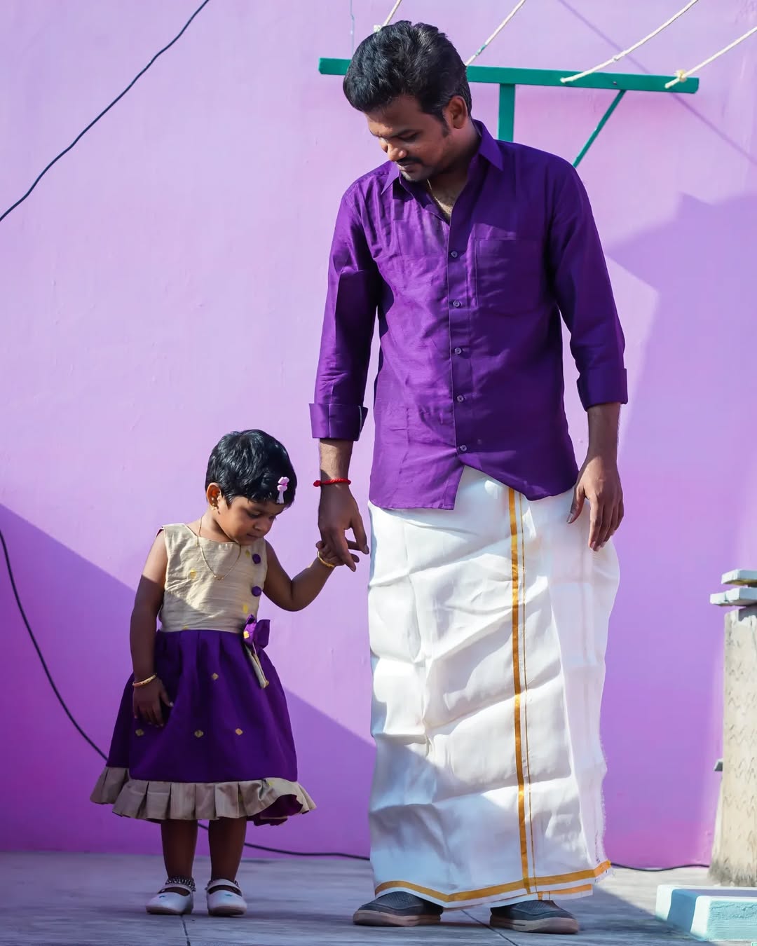 raw silk rayan slub  dad  and me