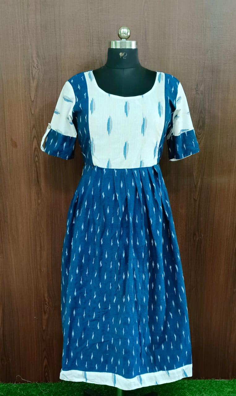 Handcrafted Ikkat Cotton Maxi