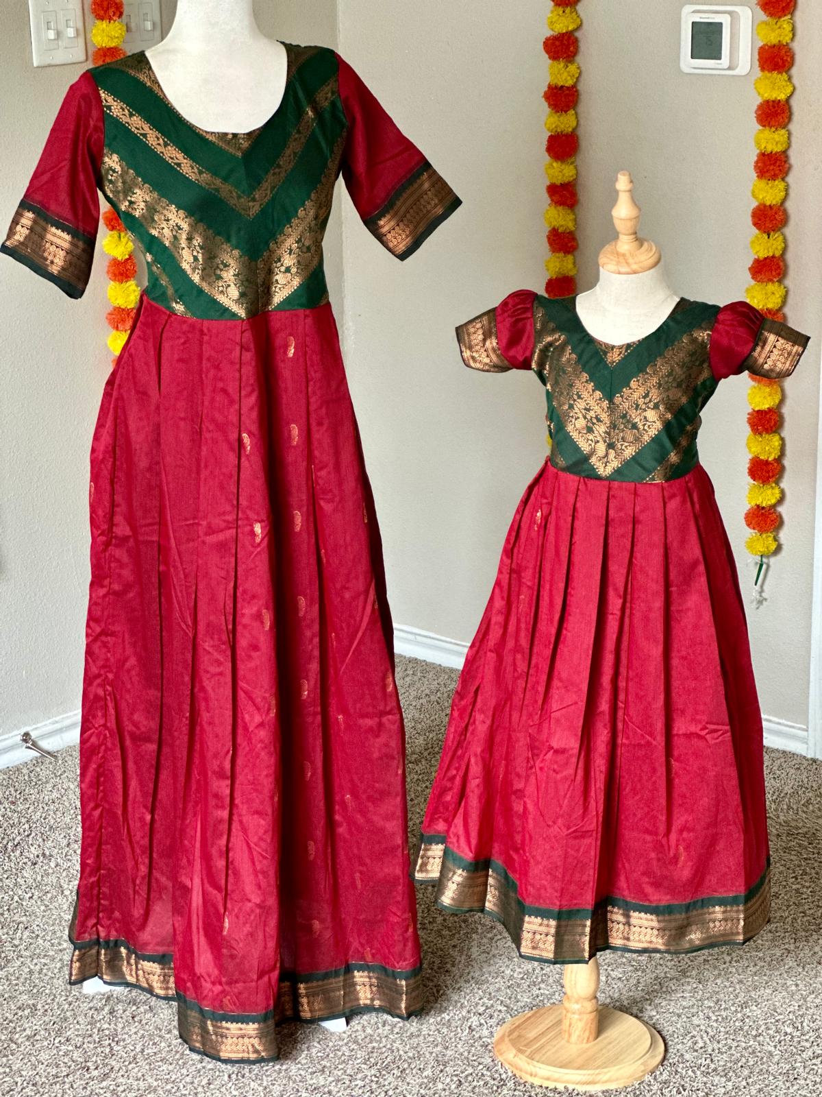 Kalyani Cotton Maxi Plated Gown with Shawl