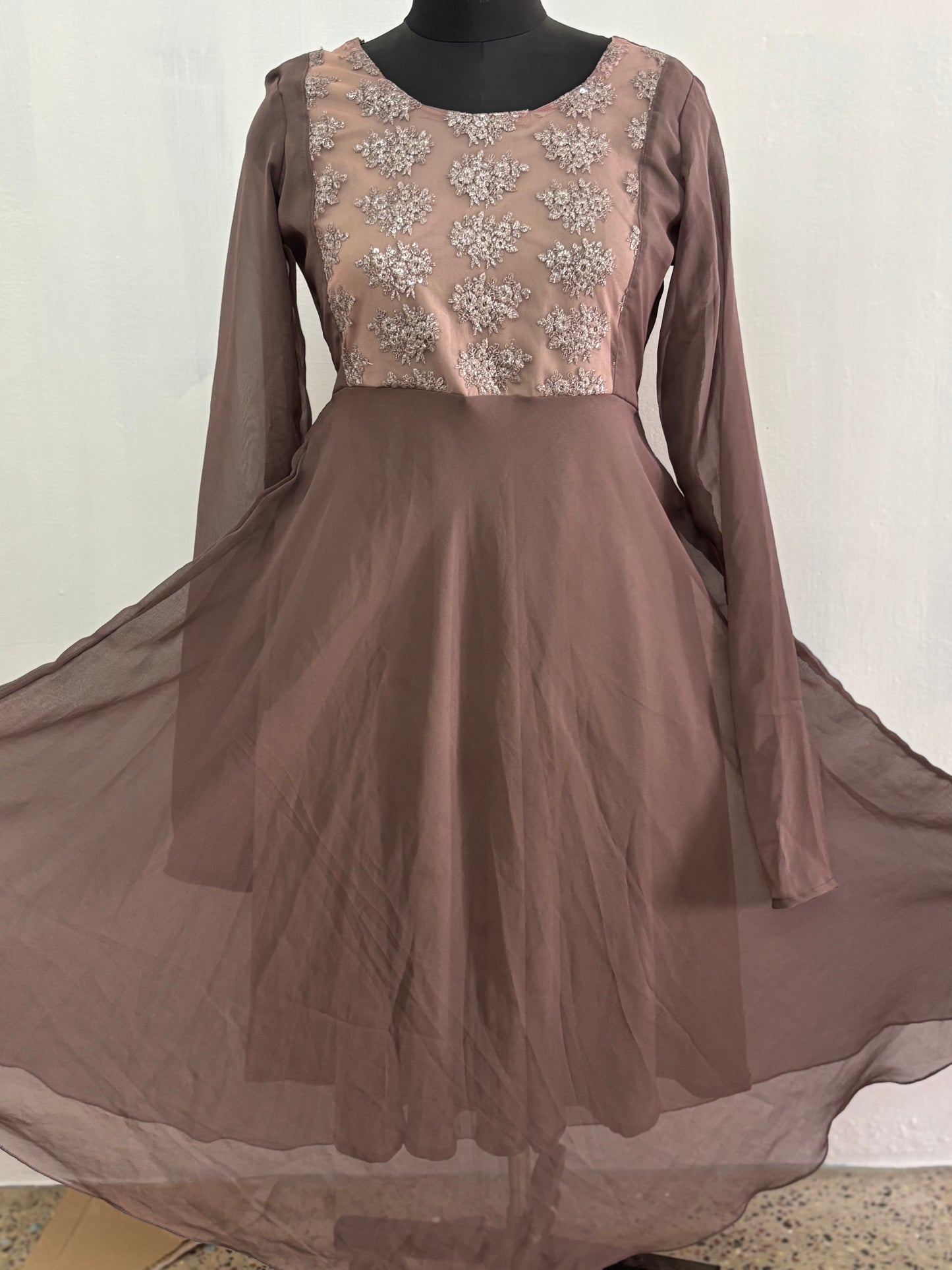 Georgette Anarkali Maxi with Grand Embroidered Yoke (Copy)