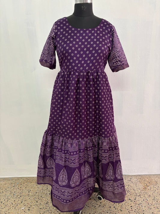 Semi Dola Silk 2-Tier Maxi with Adjustable Waist