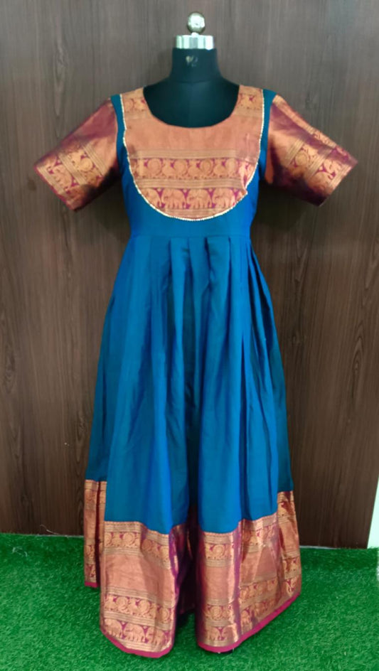 Narayanapet Full-Length Ethnic Maxi – Pure Elegance in Cotton