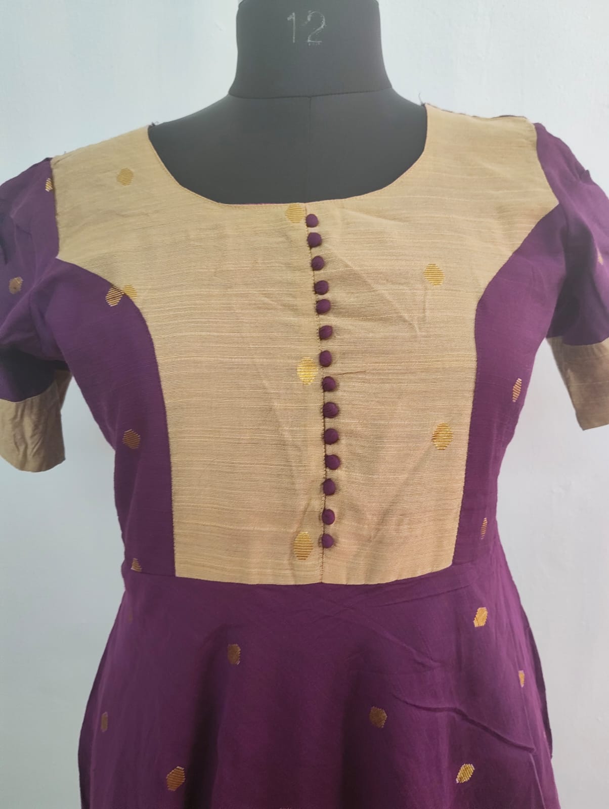 Elegant Raw Silk Gown for Women – Traditional Festive & Temple Wear Style