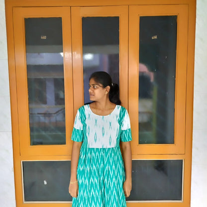 Handcrafted Ikkat Cotton Maxi