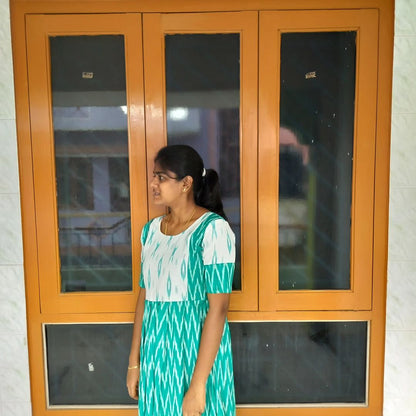 Handcrafted Ikkat Cotton Maxi