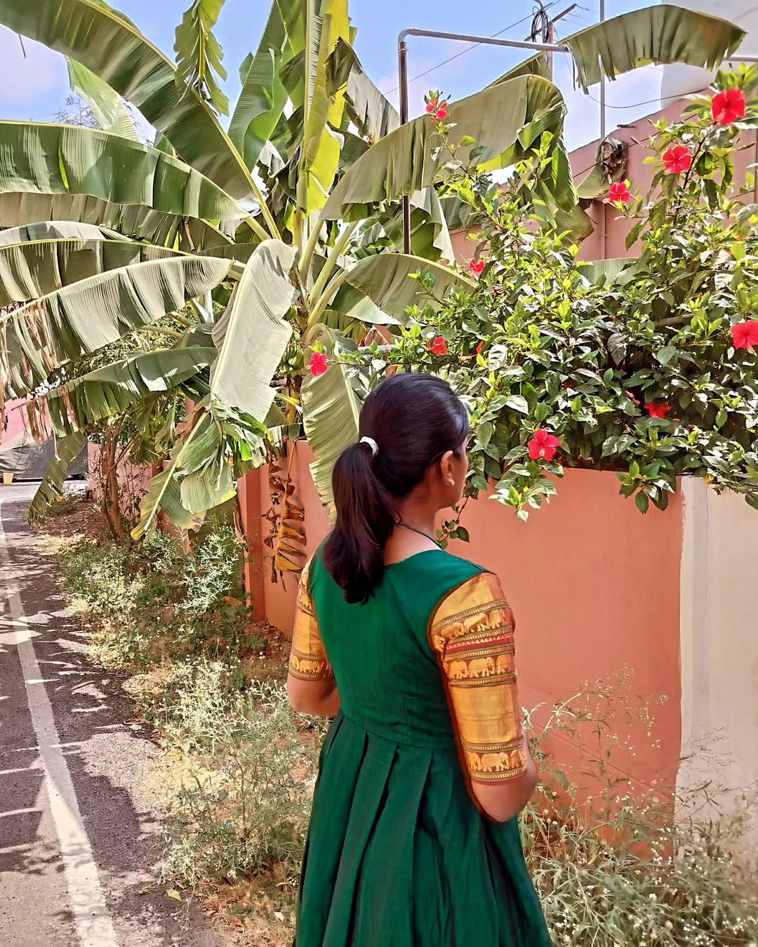 Lavanika - Narayanapet Full-Length Ethnic Maxi – Pure Elegance in Cotton (Small Border)