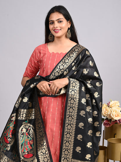 Raw Silk 3pc Set – Traditional & Casual Wear -  Onion Pink