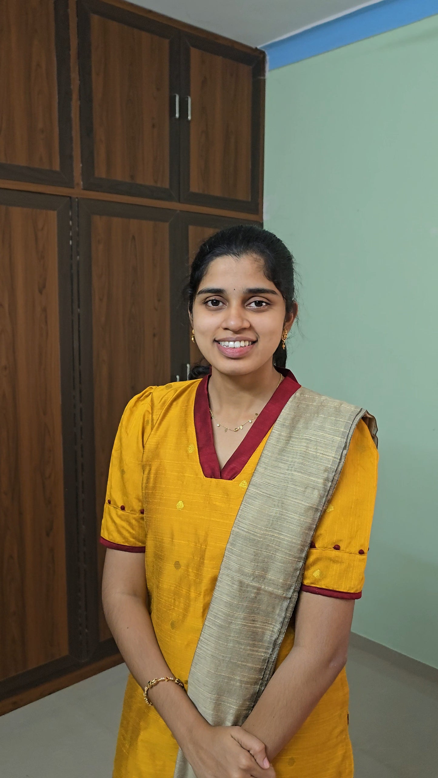 Trendy Raw Silk 3-Piece Kurthi Set with Dupatta (mustard)