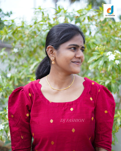 Raw silk Kurtis 3 pcs set