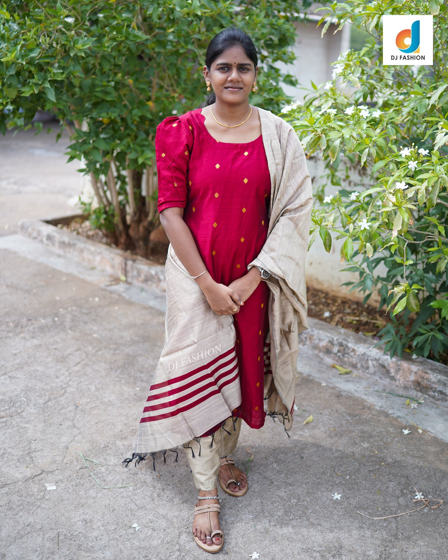 Raw silk Kurtis 3 pcs set