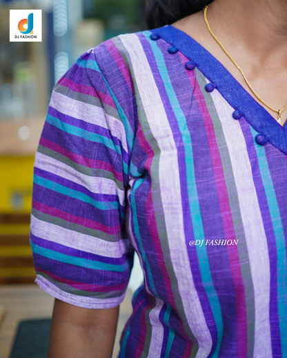 Blue Cotton Stripes 3 Piece Set