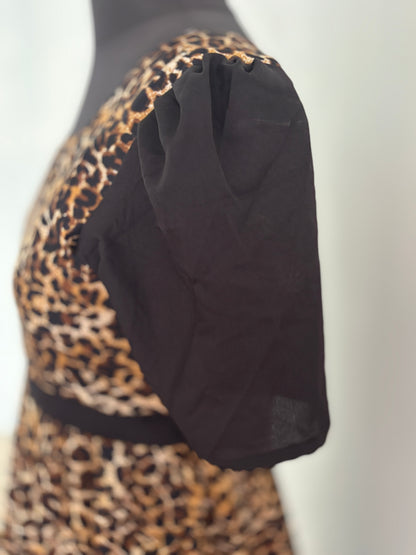 Crepe Fabric Casual Maxi | Animal Print with Yoke Lining – Perfect for Daily Wear & Office Use