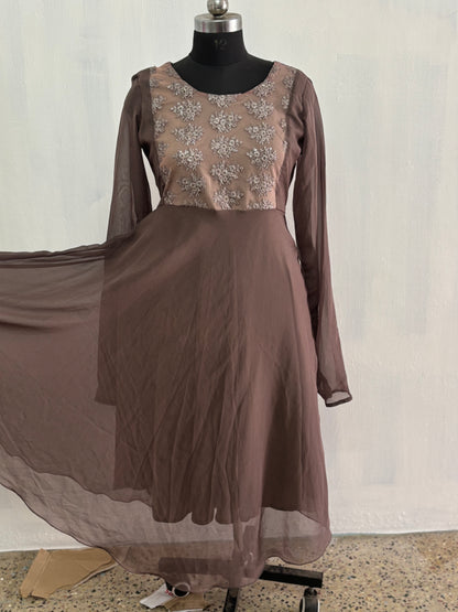 Georgette Anarkali Maxi with Grand Embroidered Yoke (Copy)