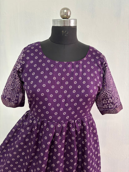 Semi Dola Silk 2-Tier Maxi with Adjustable Waist