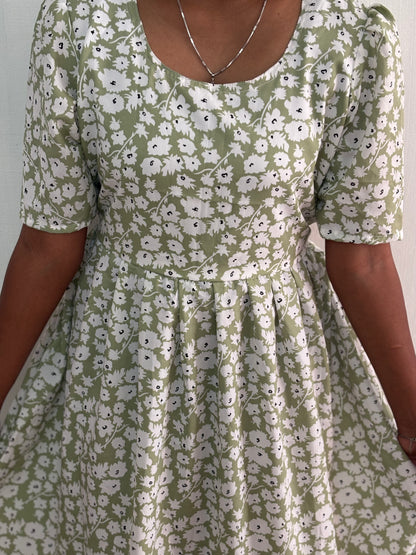 Crepe Fabric Casual Maxi | all over floral Print with Yoke Lining – Perfect for Daily Wear & Office Use